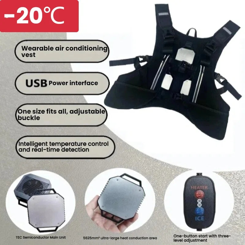 Outdoor Work Circulating Ice Clothes Semiconductor Refrigeration Cooling Air Conditioner Clothing Summer Air Conditioning Vest