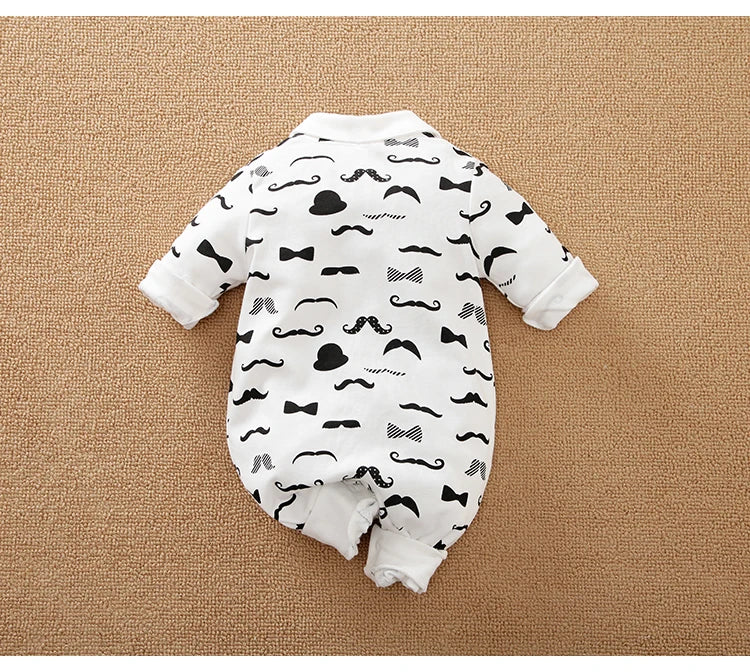 Newborn Clothing Party Gentleman Style Cotton Comfortable And Soft Boys And Girls0-18 SpringAnd AutumnLong Sleeved Baby Bodysuit