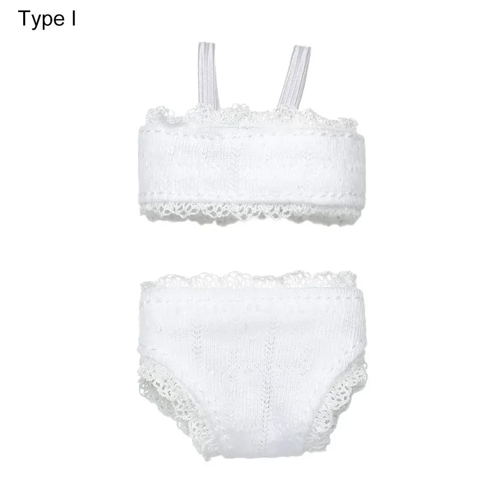 1Set Sexy Pajamas Colorful Clothing Underwear Lingerie Bra Dress Lace Homewear Accessories Clothes for Doll DIY Toy