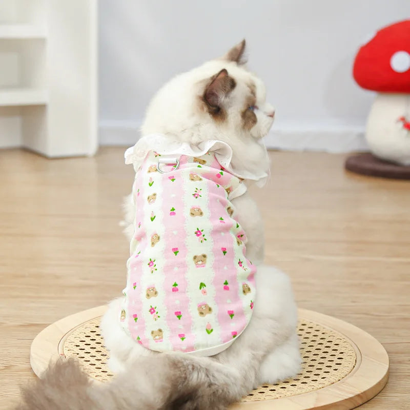 Puppy Shirts Thin Cooling Dog Clothes Pet Spring Summer Cartoon Dog Vest Soft Breathable Cat Clothing Chihuahua T Shirt for Dogs