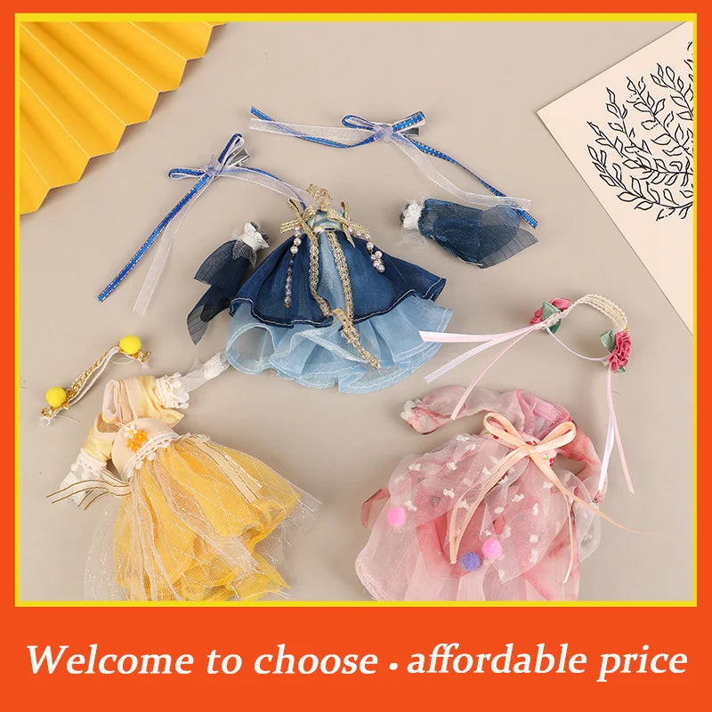 **1pc 16CM Chinese Style Doll Hanfu Clothing Dress Doll Ancient Costume Gown Dolls Clothes Accessories Dress Up Toys  For Girls"