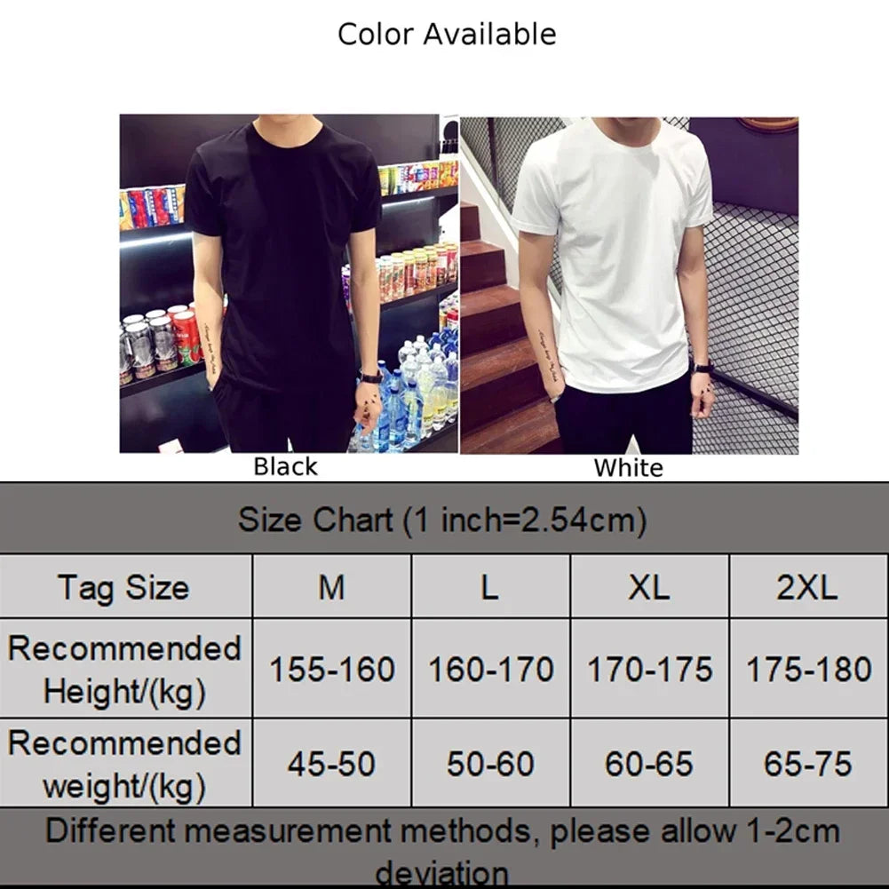 Men Cotton T-Shirt Loose Oversize Tshirt Casual Breathable Short Sleeve Round Neck Sport T-shirts Gym Fitness Running Sportswear