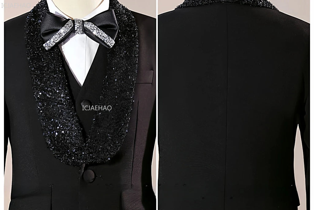 2026 Fashion Kids Boys Suit Set Blazer Outfit Children Performance GownCelebration Formal Wear Clothes Birthday Party Evening
