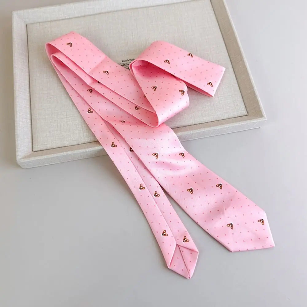 Clothing Decoration Korean Striped Tie Stripe Printed Shirt Tie Decoration Y2K Retro JK Uniform Necktie Daily
