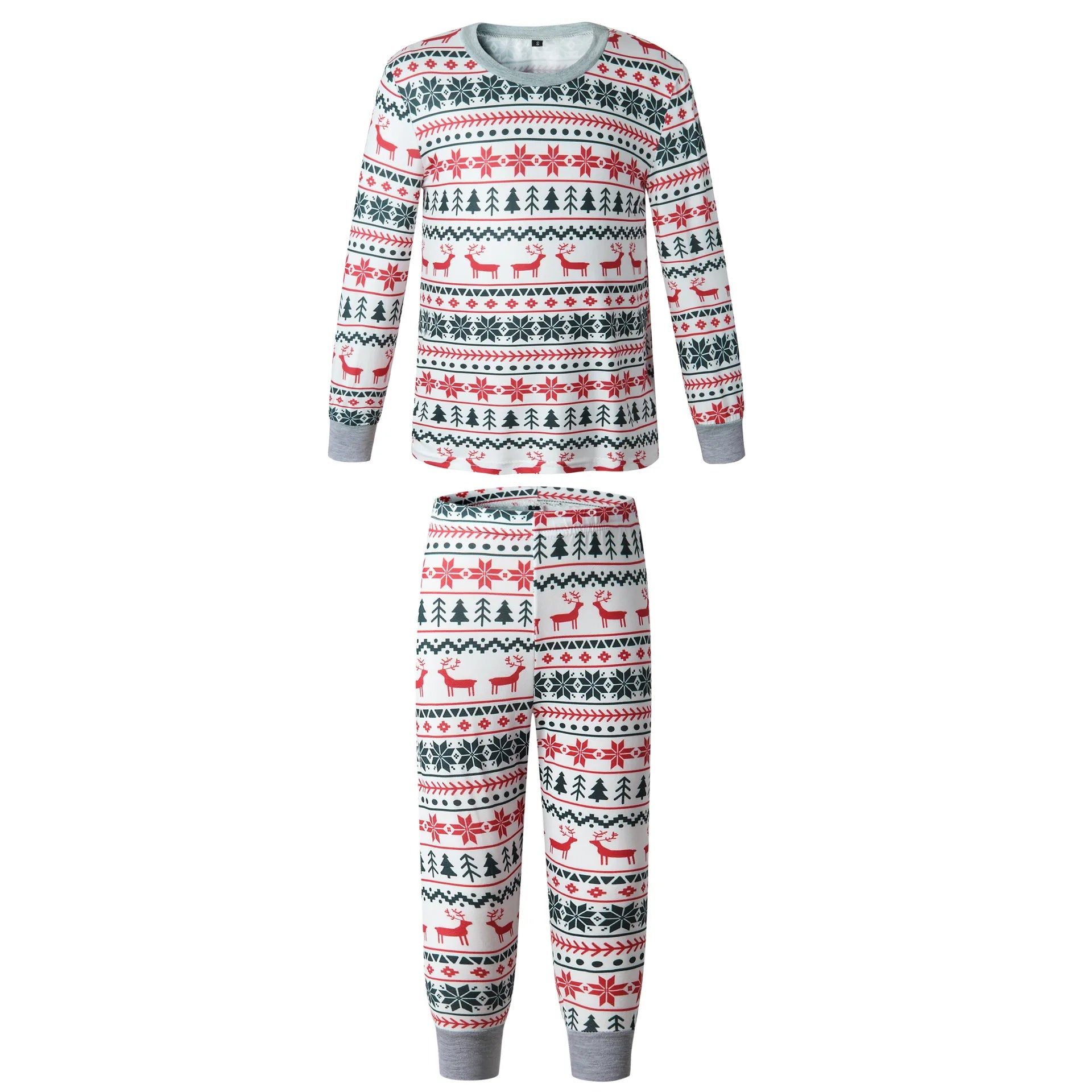 Christmas Family Matching Pajamas Set 2025 Mom Dad Kids Elk Print 2Pcs Clothes Baby Romper Family Look Soft Sleepwear Xmas Gift