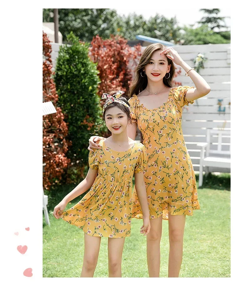 Family Parent Child Clothes Set Look Vacation Clothing FatherResort Floral Dress and Son Baby Beach Shirts Sets Mother Daughter