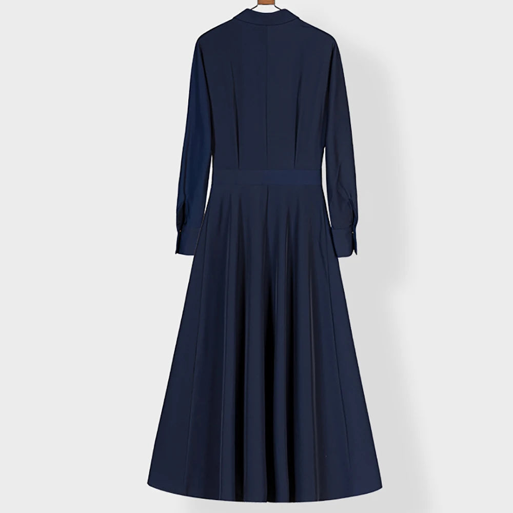 Women Shirt Dress Fashion High-End Elegant Temperament New Style commute Ladies Professional Long Skirt Suit Suitable for party