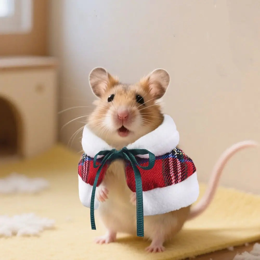 Cosplay Accessories Warm Hamster Cloak Windproof Comfortable Pet Hamster Outfits Adjustable Festive Parrot Outerwear Christmas